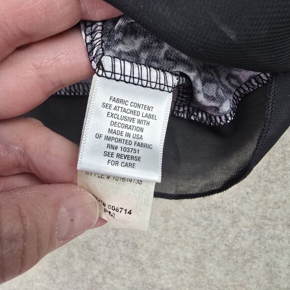 Dressbarn Womens Animal Print Purple Sleeveless Top With Glittery Details - Picture 3 of 6